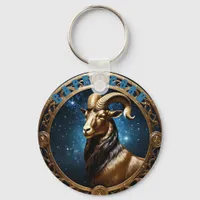 Capricorn astrology sign keychain