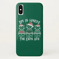 Om Is Where the Cats Are Holiday iPhone X Case