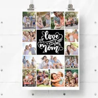 Photo Collage Love You Mom 15 Pictures Poster