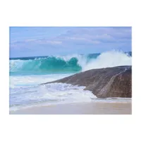 Beautiful Seascape Blue Ocean Giant Waves Rocks Acrylic Print