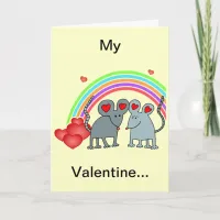 Mice in Love Valentines Holiday Card