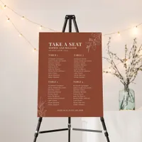 Boho Wedding Seating Chart Sign 