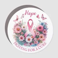 Breast Cancer Awareness Ribbon Car Magnet