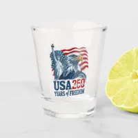 USA 250 America's Semiquincentenl Liberty & Eagle Shot Glass