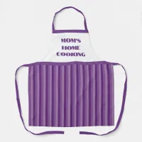 Simple Purple Stripe Mom's Home Cooking Apron