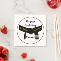 Martial Arts 3rd Degree Black Belt Birthday Napkins