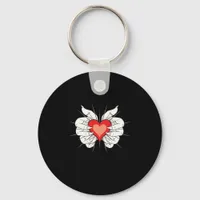 Skeleton Hands Heart Classic Keychain