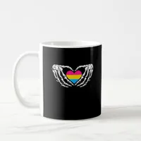 Pan Pride Skeleton Halloween Pan Goth Heart Coffee Mug