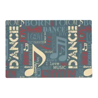 Born to Dance Blue/Red/Gold ID277 Placemat