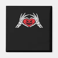 Skeleton Hands A Heart Spooky Halloween Magnet