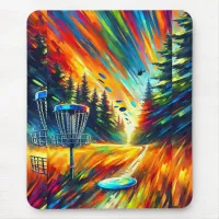 Abstract Art Disc Golf themed  Mouse Pad