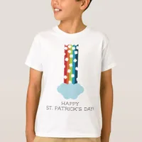 St. Patrick's Day Rainbow 4-Leaf Clover Minimalist T-Shirt