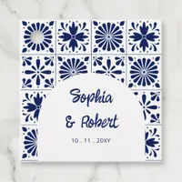 Mexican Blue Talavera Tiles Wedding Favor Tags