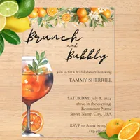 Brunch and Aperol Spritz Orange Italian Acrylic Invitations