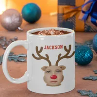 Photo Reindeer Face Personalized Mug