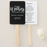 Wedding Program Fans | Brush Script (Black)