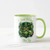 Whimsical Leprechaun Drinking A Frothy Beer Mug