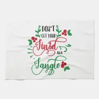 dont get your tinsel in a tangle Christmas Kitchen Towel