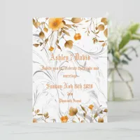 Elegant Marble Wedding Invitation