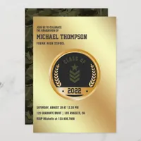 Army/Military themed Graduation Party Invitation