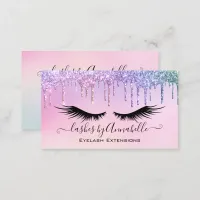 Holographic Makeup EyeLashes Sparkle Glitter Drip  Business Card