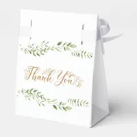Gold Greenery Watercolor Eucalyptus Wedding Favor Boxes