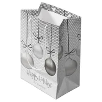 Christmas Ornaments Silver ID251 Medium Gift Bag