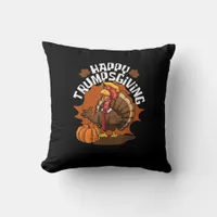 Happy Trumpsgiving Funny Thanksgiving Trumpkin Usa Throw Pillow