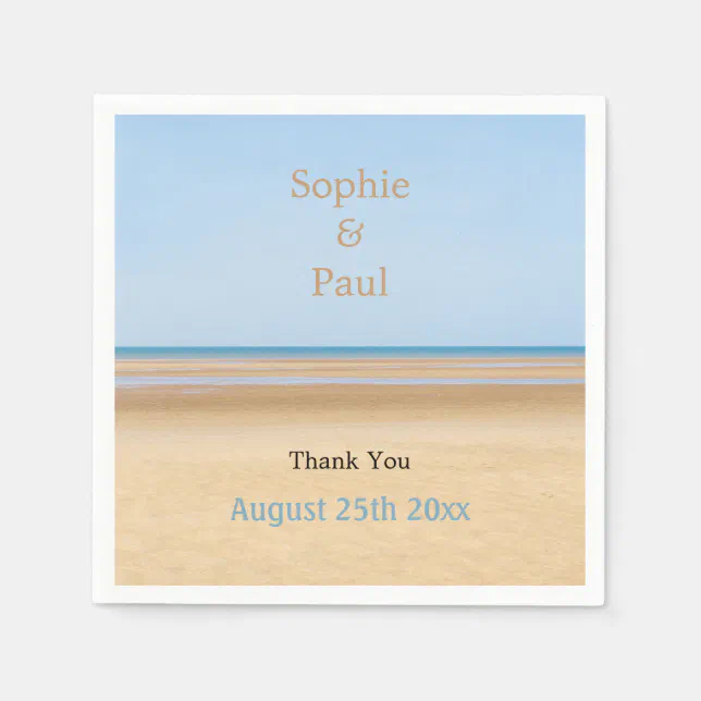 Beach Wedding Paper Napkins