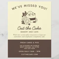 Cake Logo Bakery Business Reopening Flyer