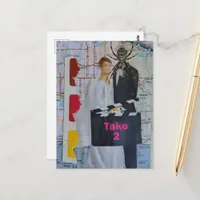 Surreal Marriage Lady and a Spider Groom Postcard