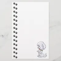 Adorable Sitting Up Puppy Stationery