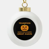 Trumpkin Make Halloween Great Again, Trumpkin Hall Ceramic Ball Christmas Ornament