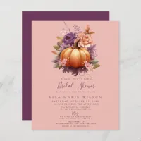 Budget Pumpkins Fall Bridal Shower Invitations