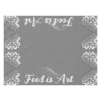 Tranquil Silver & Gray Monogram | Tablecloth