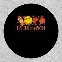 Tis Season Pumpkin Spice Latte Halloween Fall Coff Patch
