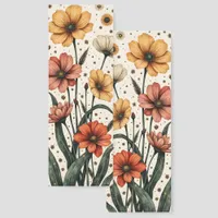 Earth Tone Flowers Fantasy Illustration Two-sided Bookmarks