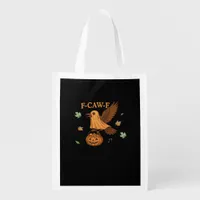 F-Caw-F Halloween Retro Classic Grocery Bag