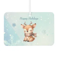 Cute Cartoon Deer in Snow Air Freshener