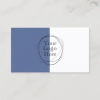 Custom Logo Modern Minimalist Blue Business Card