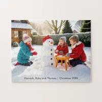 Family Photo Christmas Keepsake Personalized Jigsaw Puzzle