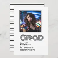 Retro Disco Graduation Photo Announcement