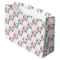 Bright Colors 67 No Meaning Whatsoever White Large Gift Bag
