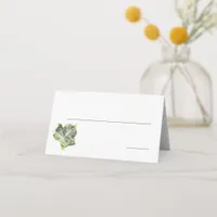 Green English Ivy Leaf Watercolor Place Card