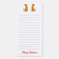 Ginger Cats in Xmas Hats Merry Christmas Magnetic Notepad