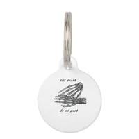 Till Death Do Us Part Skeleton Hands Cream Classic Pet ID Tag