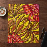 Warm Earthy Abstract Botanical Mindfulness Jigsaw Puzzle
