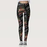 Funny Colorful Pixelated Gnome for the Holidays Leggings