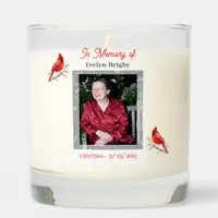 Cardinal Themed Memorial  Scented Candle