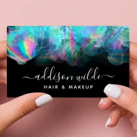 Iridescent Alcohol Ink Modern Business Card